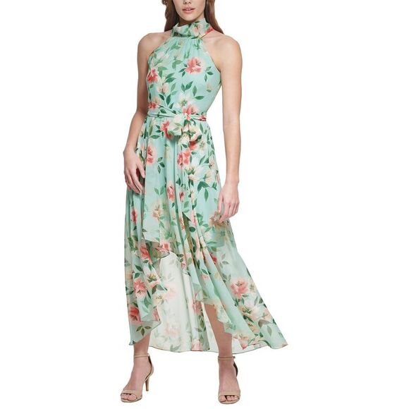 Eliza J Floral Long Sleeve Dress  Green main image 1